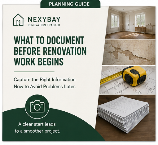What to Document Before Renovation Work Begins