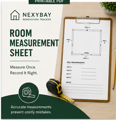 Room Measurement Sheet cover